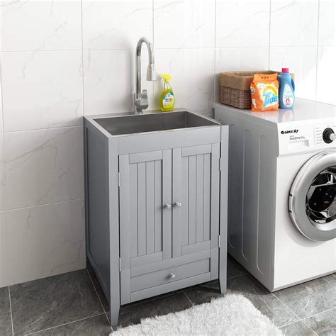 oem stainless steel laundry cabinet|Stainless steel Laundry sink Utility Sinks .